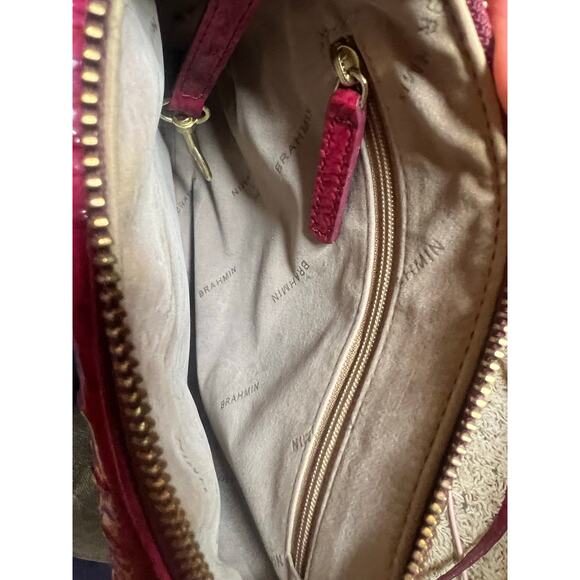 Brahmin Leather Melbourne Mimosa  Crossbody Bag croc-embossed - Picture 13 of 16